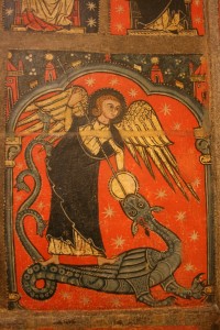 Mikael nel ruolo di santo sauroctono